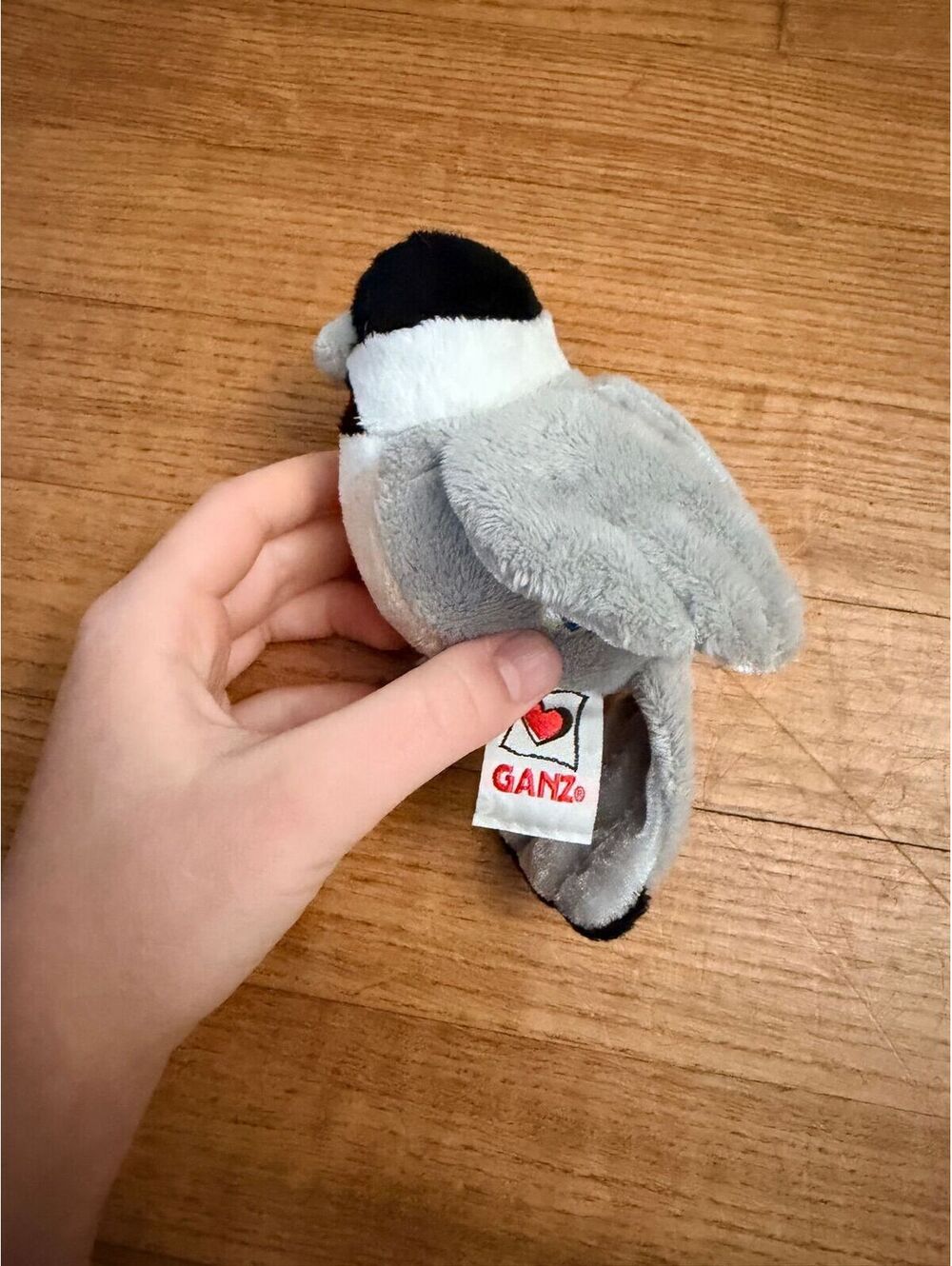 GUC Ganz Webkinz SMALL Bird Stuffed Animal Plush gray black